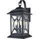Allbert 3 Light 20.33 inch Powder Coated Black Outdoor Wall Sconce